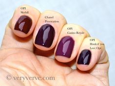 WHAT: love this a good manicure  WHERE: OPI  WHY: Perfect shades of purple! Diva Boutique, Nail Envy, Fall Nail Colors, Skyfall, Opi Nails, Manicure Y Pedicure, Fall Nail, Early Fall, Manicure E Pedicure