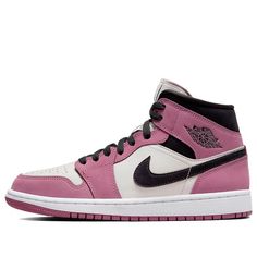 Nike Womens Air Jordan 1 Mid SE Light Mulberry Basketball Shoes/Sneakers Air Jordan Symbol, Jordan Symbol, Wmns Air Jordan 1, Vapour Max Nike, Air Jordans Women, Nike Sacai, Air Jordan 1 Mid Se, Jordans Women, Womens Air Jordans