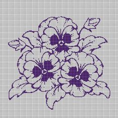 a cross stitch pattern with flowers on it