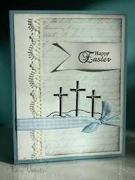 an easter card with crosses on it