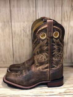 Laredo Men's Distressed Tan Kane Square Toe Western Boots 7812 – Painted Cowgirl Western Store Square Toe Cowboy Boots, Square Toe Western Boots, Western Store, Cowgirl Western, Swag Shoes, Baby Cold, Laid Back Style, Cowgirl Boots, Western Style