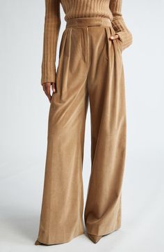 Max Mara Gilly Corduroy Ultrawide Leg Pants | Nordstrom Bridesmaid Pants, Corduroy Pants Outfit, Woman Trousers, Corduroy Pants Women, Pant Trends, Street Style Winter, Fashion Inspiration Design, Winter Outfits For Work, Pleated Pants