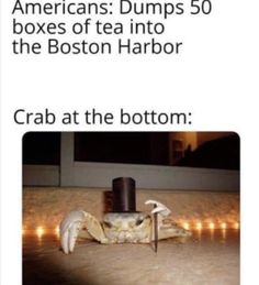 a crab with a top hat on it's head and the caption crab at the bottom