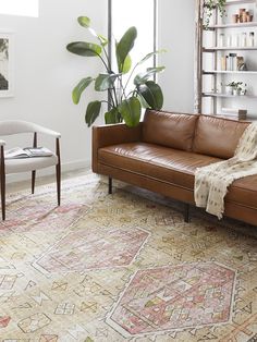 a living room filled with furniture and a rug