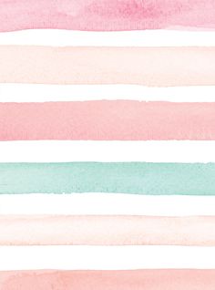 watercolor stripes in pink, blue and green