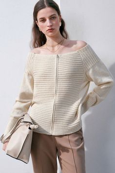 Explore a realm of style that skillfully blends ease of wear and flair with the newest Women's Off-shoulder Zipper Front Cardigan! This adaptable item may easily go from casual elegance to sophisticated flair, making it a wardrobe necessity. #women #cardigan Sweaters Online, Casual Elegance, Shoulder Sleeve, Raglan Sleeve, Cardigan Sweater, Front Zipper, Sweater Cardigan