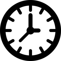 a black and white clock icon with the time is 11 20pm on it's face