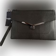 Brand New Never Used, Excellent Condition. With Tags,Detachable Strap. Has Cc Slots Inside Zipper Pouch. Real Leather Chic Handheld Bag With Wrist Strap, Chic Pouch Bag With Wrist Strap, Chic Evening Bag With Wrist Strap, Chic Evening Wallet With Wrist Strap, Black Everyday Clutch With Fold Over Clasp, Black Clutch With Fold Over Clasp For Everyday Use, Chic Evening Clutch With Wrist Strap, Purple Clutch, Pink Wristlet