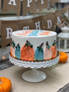 Pumpkin theme cake 
Autumn cake inspiration 
Fall cake theme Fall Halloween Birthday Cake, Fall Harvest Birthday Cake, Fall Cake Birthday, Pumpkin Birthday Cake, Thanksgiving Cake Ideas, 16th Birthday Cake For Girls, Fall Birthday Cake, Fall Cake Pops