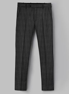 Stay at the leading edge of fashion trends while embracing a modern style with our Hardy Minnis Charcoal Rope Stripe Wool Pants.  Crafted from pure wool, these pants feature a distinguished rope stripe pattern in a refined charcoal hue. The high-quality wool ensures unmatched comfort, offering a soft touch and a graceful drape that moves with you. Whether you're headed to a formal event or a business meeting, these pants provide a confident, stylish look that seamlessly transitions from day to night.   The "Enterprise" collection by Hardy Minnis, crafted from Huddersfield's rich textile heritage, offers luxurious Super 100s fabric weighing 210gsm. Ideal for suits and formal wear, this collection combines traditional and modern designs, ensuring smooth handling and year-round wearability. E Business Meeting, Wool Pants, Wool Suit, Suit Shop, Wool Fabric, Fabric Samples, Wedding Suits, Formal Wear, Stripes Pattern