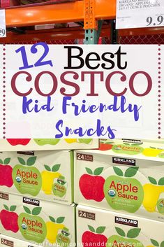 the best costco kid friendly snacks are on display for kids to enjoy and eat