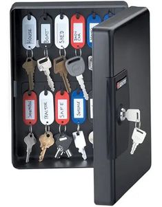 25-Key Security Cabinet - Wall Mountable [0.1 Cu. Ft.]--11125  NationwideSafes.com Safe Lockers, Key Locker, Small Parts Storage, Key Hangers, Safe Door, Boat Shed, Key Cabinet, House Shed, Key Box