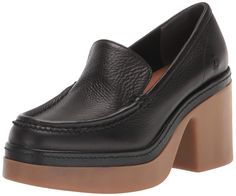 PRICES MAY VARY. Leather upper Stitch detailing Slip on style Round toe Extra arch and heel cushioning for comfort with every step Platform Loafers, Slip Ons, Special Features, Leather Upper, Arch, Black Leather, Loafers, Slip On, Heels