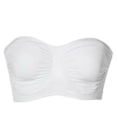 Rhonda Shear Underwire Bandeau Bra Sz M White Anti-Microbial Seamless Stretch | eBay Strapless Bras, White Bandeau, Red Carpet Ready, Bra Cup, Bandeau Bra, Shades Of White, Boat Neckline, Strapless Bra, Bold Black