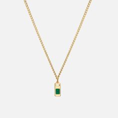 Elevate your elegance with our Green Gemstone Necklace. Each green gemstone exudes a captivating charm, adding a touch of refreshing sophistication to your style. Metal: 14K Gold Vermeil Stone Type: Joopita® Stone Chain Lenth: 406 mm / 16", 51 mm / 2" Data Icon, Green Gemstone Necklace, Label Image, Types Of Buttons, Green Necklace, Green Gemstones, 14kt Gold, Gemstone Necklace, Gold Vermeil