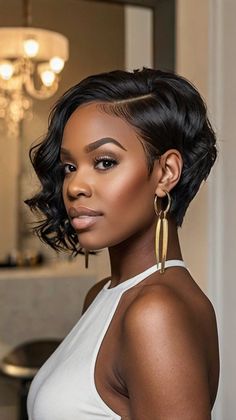 💃 Sophisticated 51 Stunning Short Haircuts for Black Women 51 Stunning Short Haircuts for Black ... Haircuts For Black Women, African Beauty, Short Haircuts, Styling Tips, Protective Styles, Textured Hair, Hair Goals, Short Hair Cuts