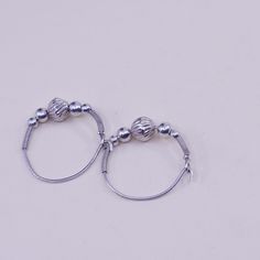 "0.75\", Vintage sterling 925 silver loop handmade earrings, bali wired hoops, silver tested" Adjustable Round Sterling Silver Hoop Earrings, Adjustable Sterling Silver Hoop Earrings, Silver Adjustable Small Hoop Jewelry, Silver Adjustable Hoop Earrings, Silver Hoop Jewelry With Lobster Clasp, Adjustable Silver Hoop Earrings, Adjustable Nickel-free Sterling Silver Hoop Earrings, Sterling Silver Small Hoop Jewelry With Lobster Clasp, Silver Small Hoop Jewelry Stamped 925