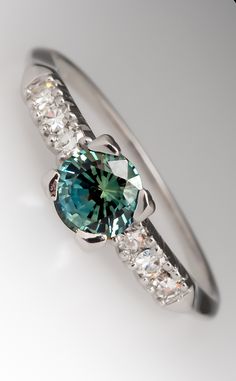 Blue-green sapphire ring Blue Green Sapphire Ring, Dear Future, Dream Engagement, Hand Ring, Color Stone