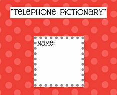 a red polka dot pattern with the words telephone dictionary on it