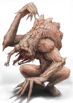 Dnd Body Horror, Amalgamation Monster, Flesh Monster Art, Fleshy Monster, Uncanny Monster, Monster Rpg Art, Fantasy Monster Concept Art, Body Horror Drawing, Fantasy Monster Art