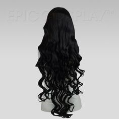 Hera Long Curly Black Wig Our Hera style is one of our most iconic styles known for its soft, luscious curls and incredible length. This long curly Black wig measures at a total of 40 inches with long bangs that fall to approximately 11 inches. Due to the length of these bangs, versatility is practically endless when it comes to styling; You can pin them to the side, part them in the middle for a face framing look, or give them a little trim to create your own perfect Hime cut bangs. This long c Stormie Webster, Unisex Hairstyles, Curly Black Wig, Long Curly Black Hair, Black Hair Wig, Vampire Hair, Hime Cut, Cut Bangs, Black Hair Wigs