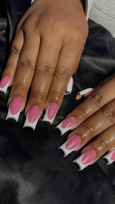 This base is so bomb😍🩷 Using ‘Hoochie Mama’ from @theluxepack 💖 . . . Dm to book!💖 @nailed.byjennie #longnails #pinknails #frenchtipnails #nailsofinstagram #fresnonails #fresnonailtech #explorepage French Tip Acrylic Nails With Pink Base, Medium French Tip Acrylic Nails Pink, Pink Base French Tip, French Tip Nails Pink Base, Pink French Tips Nails, French Tip Acrylic Nails Pink Base, Basic Pink French Tip Nails, Thick Pink French Tip Nails, French Tip With Pink Base