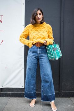 Culotte Style, Jeans Trend, London Fashion Weeks, Denim On Denim, Moda Jeans, Outfit Jeans, Street Style Trends, Spring Street Style