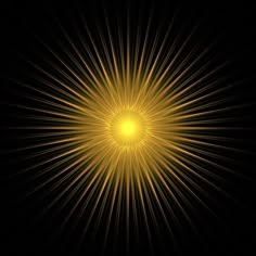 an abstract yellow and black background with bright rays in the center, on a dark background