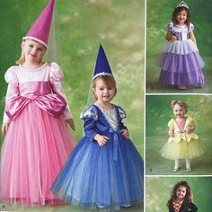 "Free Shipping within the USA on Orders Totaling Over $35 Brand: Simplicity 2569 Size: 1/2 - 3 Bust Size:  19\" - 22\" Condition: Uncut, still in its factory fold. Envelope condition: Good condition with light shelf wear. Description: Pattern and instructions to make: 2009 - Toddlers' costume pattern.   Designed by Andrea Schewe this pattern features princess, flower and witch costume dresses.  Purchased crown. This is an original sewing pattern not a reproduction or a finished garment. Please see my other costume patterns here. https://www.etsy.com/shop/VintageAnderburg?ref=shop_sugg&section_id=33002918 Please see my  other young children's patterns here. https://www.etsy.com/shop/VintageAnderburg?ref=shop_sugg&section_id=33766150 Unless the pattern is already lovingly folded, I iron and Princess Dress Pattern, Dress Up Wardrobe, Princess Dress Patterns, Toddler Girl Halloween, Princess Hat, Halloween Princess, Tiered Tulle Skirt, Toddler Patterns, Witch Dress