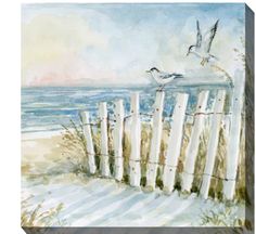 Grassy Beach, Outdoor Canvas Art, Weather Art, 3 Canvas Art, Outdoor Canvas, Outdoor Wall Art, Fence Post, Outdoor Wall Decor, Birds Eye View