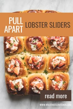 pull apart lobster sliders with text overlay