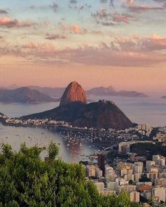 a view of the city and mountains from atop a hill in rio - salvador, brazil