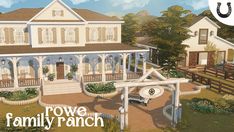 an animated image of a family ranch house