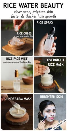 Rice Water For Skin And Hair, Rice Water For Acne Skin Care, Rice Benefits For Skin, Korean Hair Growth Tips, Korean Skin Care With Rice, How To Get Glowing Skin Like Korean, Rice Water And Aloe Vera For Skin, Rice Mask Benefits, Korean Clear Skin Tips