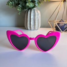 Pink Heart Sunglasses Size - One Size No Tags, New, Never Worn. Leftover From A Bachelorette Party. Color - Pink Original Price - $10 Item Will Be Shipped 1-3 Days After Order Date. Bundle 3 Or More Items For An Additional 20% Off. Pink Heart-shaped Sunglasses As Gift, Cheap Heart-shaped Party Sunglasses, Pink Heart Sunglasses, Cute Heart-shaped Plastic Sunglasses, Playful Pink Heart-shaped Sunglasses, Heart Sunglasses, Pink Heart, Bachelorette Party, Sunglasses Accessories