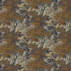 an image of a wallpaper with leaves on the side and grey, yellow and brown colors