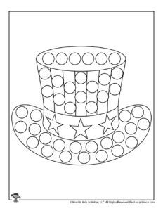 an image of a hat with stars on it for st patrick's day coloring page