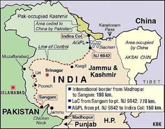 a map of india showing the location of pakistan and other countries in which it is located