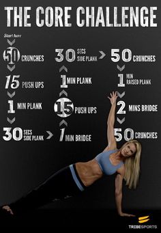 the core challenge poster shows how to do it in 30 minutes or less, with instructions