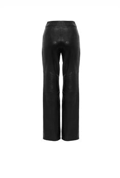 From the AXL Collection, The Kiko Pant by Nakedvice is a leather look biker pant crafted from vegan friendly leather. Featuring a slight flare from knee to hem, these mid-low rise pants are the perfect leather look pants to add to your wardrobe.

Saskia wears a size XS. 
 Size: XS, S, M, L, XL, XXL; Colour: BLACK Biker Pants, Hem Stitch, Low Rise Pants, Bottom Clothes, Mules Shoes, Vegan Friendly, Bag Straps, Shoes Heels Boots, Black Pants