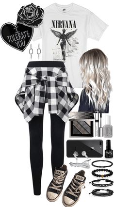 Black and White Grunge Modern Emo Outfits, Fete Emo, Grunge Black And White, Black And White Grunge, Cute Emo Outfits, White Grunge, Scene Outfits, Punk Outfits, Looks Black