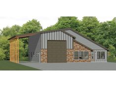 this is an artist's rendering of a garage