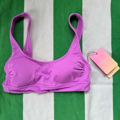 New With Tags Stoney Clover Lane For Target Ribbed Purple Bikini Top. Size Xs (0-2). Removable Bra Pads. Two Small Faint Pulls On Front, Shown In Last Two Photos. Smoke Free, Pet Free Home. Fast Shipping. Bundle With Other Items In My Closet To Save! Trendy Solid Color Seamless Swimwear, Trendy Seamless Solid Color Swimwear, Casual Ribbed Swimwear For Swimming, Trendy Solid Swimwear With Seamless Construction, Trendy Solid Color Swimwear With Seamless Construction, Trendy Solid Seamless Swimwear, Spring Seamless Swimwear, Casual Fitted Ribbed Swimwear, Pink Fitted Cropped Swimwear