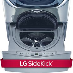 Meet your newest laundry ally—LG's ingenious Sidekick™ washer. Disguised as an everyday pedestal, this mini LG washer pairs with almost any LG front load unit so you can wash two loads at the same time. The main tub is the workhorse taking on your biggest, bulkiest family-size loads like towels and bedding in your , while the Sidekick™ gives delicates, hand washables and workout wear the special care they deserve. With this LG pedestal washer on your side, you can divide and conquer your laundry Lg Appliances, Lg Washer, Laundry Pedestal, Wash Tubs, Tub Cleaner, Front Load Washer, Lg Electronics, Beautiful Doors, Malaga