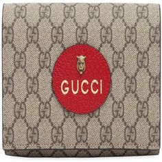 Description Alessandro Michele joined Gucci as Creative Director in 2015 and has brought a new direction to the luxury house with his cult accessories and whimsical ready-to-wear collections. Crafted from beige and brown, this Neo-Vintage GG Supreme wallet from Gucci’s AW17 collection features a Gucci Supreme logo pattern, a foldover top with snap closure, an internal zipped pocket, multiple interior slots and a front oval Gucci patch decorated with a feline head. Size: 7.5″W x 3″H x 1″D / 19cm x 8cm x 2cm 100% genuine materials, matching the quality of the Gucci product; Beige/ebony GG Supreme canvas, a material with low environmental impact with leather detail Distinctive feline metal head Gold-toned hardware Double G 12 slots and 2 bill compartments Two separate interior compartments Zi Vintage Supreme, Supreme Logo, Gucci Fashion, Alessandro Michele, Logo Pattern, Toronto Ontario, Carry All Bag, New Directions, Ontario Canada