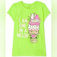 "I Am One In A Melon" M(7/8) Energy Green Reminder App Charges 20% Fee On Items $16 & Over And $3 Fee On Items $15 & Under. All Nwt Items Are Priced At Retail, Reasonable Offers Are Always Welcomed! Playful Green Top For School, Playful Green Tops For School, Reminder App, Basketball Birthday Parties, Basketball Birthday, Purple Tee, Cool Tee Shirts, One In A Melon, Girl Rainbow