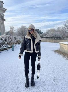 Classic Fall Fashion Outfits, Turtleneck Sweater And Skirt Outfit, Dark Brown Aviator Jacket Outfit, London Snow Outfit, Winter House Outfit, Dad Coat Outfits Winter, Krakow Winter Outfit, Nashville February Outfit, Black Crocodile Boots Outfit