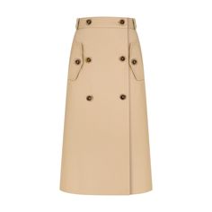 Parma skirt is made of slightly stiff cotton in beige shade. The model is midi in length and fastened with an overlap. The skirt is decorated with chiclet buttons and flap pockets, which add a sophisticated touch. Depending on the top and accessories chosen, it is perfect for everyday wear, as well as for more formal occasions. Main fabric: Cotton 100% Lining: Viscose 100%  Dry cleaning only Polish Clothing, Stocking Fillers For Him, Knit Loungewear, Stocking Fillers For Her, Holiday Party Outfit, Confident Woman, Parma, Cotton Skirt, Independent Designers Fashion