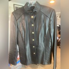 Worn Once Black Leather Jacket, Leather Jackets, Black Leather, Size 4, Jackets & Coats, Jackets For Women, Leather Jacket, Leather, Women Shopping