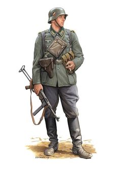 German Colors, Wwii German Uniforms, Military Illustration, British Army Uniform, Wwii Uniforms, Ww2 Uniforms, Ww2 Soldiers, Military Drawings, German Soldiers Ww2